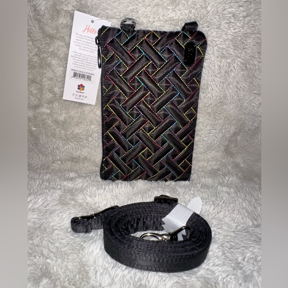 New With Tags Lug Rainbow Stitch Peekaboo Crossbody bag